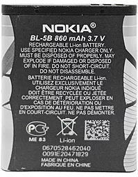 Аккумулятор для Nokia BL-5B (860 mAh) - миниатюра 2 Аккумулятор для Nokia BL-5B (860 mAh) - миниатюра 2