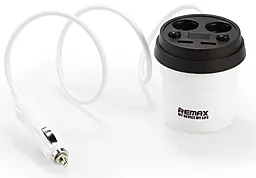 Автомобильное зарядное устройство Remax Coffee Cup Car Charger 2 USB 3.1A + LCD White (CR-2XP) - миниатюра 2