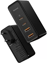 Сетевое зарядное устройство с быстрой зарядкой Baseus GaN2 Pro 100W QC 2xUSB-C + USB-C-С Cable Black (CCGAN2P-L01) - миниатюра 4