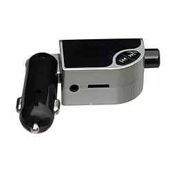 Автомобільний зарядний пристрій з FM-Модулятором Earldom ET-M16 2.4a 2xUSB-A ports car charger silver - мініатюра 2