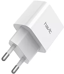 Мережевий зарядний пристрій Havit HV-H131P 2.1a 2xUSB-A ports charger White (HV-H131P)