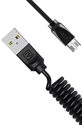 Кабель USB Remax Radiance-PRO 0.4M micro USB Cable Black (RC-117m) - миниатюра 2