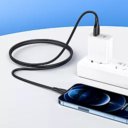 Кабель Hoco X61 Ultimate Silicone USB-A - Lightning 12w 2.4a 1м cable Black - мініатюра 5 Кабель Hoco X61 Ultimate Silicone USB-A - Lightning 12w 2.4a 1м cable Black - мініатюра 5