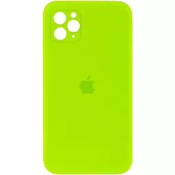 Чехол Silicone Case Full Camera Square для Apple iPhone 11 Pro Max Neon green