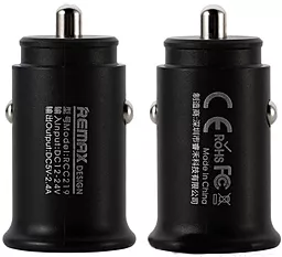 Автомобильное зарядное устройство Remax RCC-219 2.4a 2xUSB-A ports car charger Black - фото Автомобильное зарядное устройство Remax RCC-219 2.4a 2xUSB-A ports car charger Black