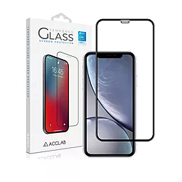 Защитное стекло ACCLAB Full Glue Apple iPhone XR, iPhone 11 Black (1283126508196)