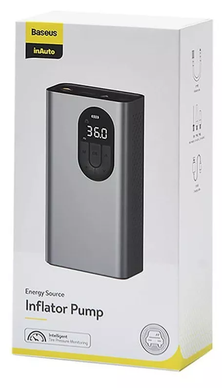 Портативний компресор Baseus Energy Source Inflator Pump Grey (CRCQB02-0A) - фото 5