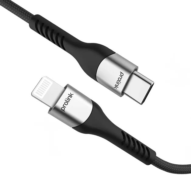 Кабель Prolink USB Type-C - Lightning 18w 3a 1м PD сable Black (PF444A-0100) - фото 2