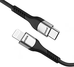 Кабель Prolink USB Type-C - Lightning 18w 3a 1м PD сable Black (PF444A-0100) - миниатюра 2 Кабель Prolink USB Type-C - Lightning 18w 3a 1м PD сable Black (PF444A-0100) - миниатюра 2
