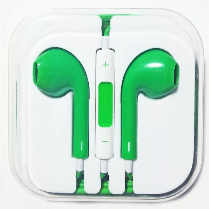 Наушники Apple для iPhone 5 Green - фото 1