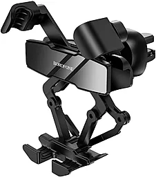 Держатель с автозажимом Borofone BH32 Gracioso Black - фото Держатель с автозажимом Borofone BH32 Gracioso Black
