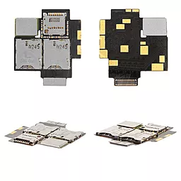 Роз'єм SIM-карти і карти пам'яті HTC T528d One SC, на шлейфі на дві Sim-карти - фото Роз'єм SIM-карти і карти пам'яті HTC T528d One SC, на шлейфі на дві Sim-карти