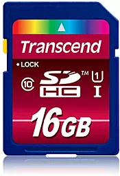 Карта пам'яті Transcend SDHC 16GB Class 10 UHS-1 U1 (TS16GSDHC10U1) - фото Карта пам'яті Transcend SDHC 16GB Class 10 UHS-1 U1 (TS16GSDHC10U1)