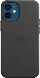 Чехол Apple Leather Case with MagSafe for iPhone 12 Mini Black