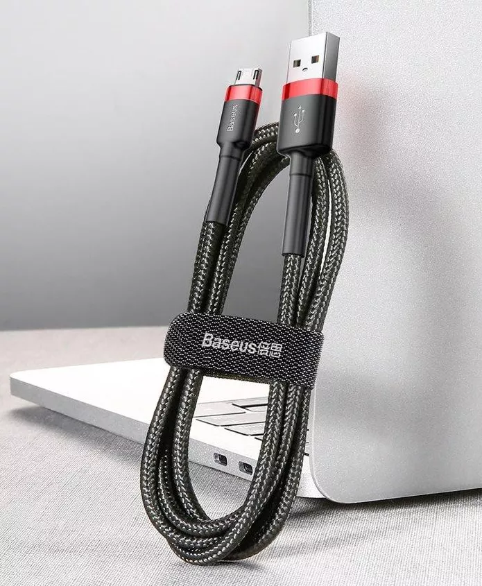Кабель Baseus Cafule USB-A - micro USB 7.5w 2м cable Red/Black (CAMKLF-C91) - фото 6
