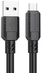 Кабель Borofone BX81 Goodway USB-A - micro USB 12w 2.4a 1м cable Black - фото Кабель Borofone BX81 Goodway USB-A - micro USB 12w 2.4a 1м cable Black