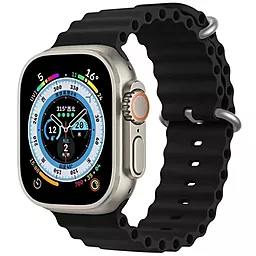 Змінний ремінець для розумного годинника Apple Ocean Band Design 42/44/45/49 mm Black
