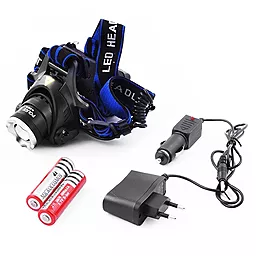 Налобный фонарик Bailong Police 204C-UV T6 (2x18650) Ультрафиолет - фото Налобный фонарик Bailong Police 204C-UV T6 (2x18650) Ультрафиолет