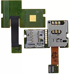 Шлейф Nokia E51 с коннектором SIM-карты и карты памяти