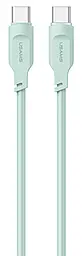Кабель Usams Lithe Series USB Type-C - Type-C 100w 5a 1.2м PD cable Green (US-SJ567) - фото Кабель Usams Lithe Series USB Type-C - Type-C 100w 5a 1.2м PD cable Green (US-SJ567)