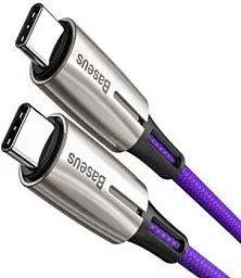 Кабель USB PD Baseus Water Drop-Shaped Lamp 3A USB Type-C - Type-C Cable Purple (CATSD-J05) - миниатюра 2