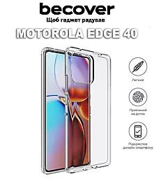 Чехол BeCover для Motorola Edge 40  Transparancy (710300)
