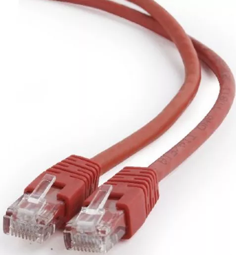 Патч-корд RJ-45 5м Cablexpert Cat. 6 UTP красный (PP6U-5M/R) - фото 2