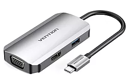 USB Type-C хаб (концентратор) Vention Multi Hub 100W Silver