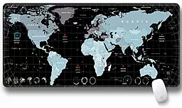 Коврик Voltronic Карта Мира 300x700 Black/Silver (SJDT-23/20890)