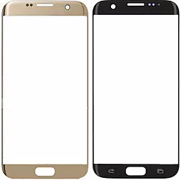 Корпусное стекло дисплея Samsung Galaxy S7 Edge G935 (с OCA пленкой) (original) Gold