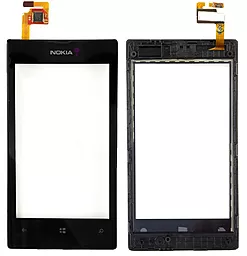 Сенсор (тачскрін) Nokia Lumia 520, Lumia 525 RM-914 with frame (original) Black
