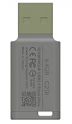 Флешка Team C201 64 GB USB 3.2 (TC201364GG01) Green - миниатюра 2