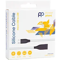 Кабель PowerPlant USB-A - micro USB 12w 2.4а 2м cable White - миниатюра 2 Кабель PowerPlant USB-A - micro USB 12w 2.4а 2м cable White - миниатюра 2