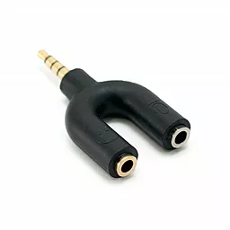 Разветвитель для микрофона и наушников ExtraDigital Y-Type mini Jack 3.5mm M/2xF чёрный (KBV1741)