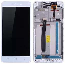 Дисплей Xiaomi Redmi 4A с тачскрином и рамкой, White