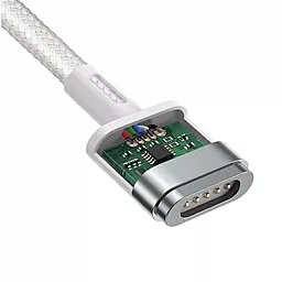 USB Кабель Baseus Zinc Magnetic Series 2M 60W USB Type-C to MagSafe 2 Cable  White (CATXC-V02) - мініатюра 3