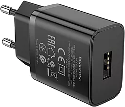 Сетевое зарядное устройство Borofone BA52A Gamble 2.1a home charger + micro USB cable black - миниатюра 6