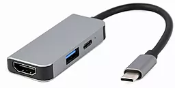 Мультипортовый USB Type-C хаб Cablexpert USB-C 3-in-1 hub black (A-CM-COMBO3-02) - фото Мультипортовый USB Type-C хаб Cablexpert USB-C 3-in-1 hub black (A-CM-COMBO3-02)