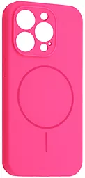 Чохол Silicone Case Full Camera Fine Ring MagSafe для Apple iPhone 15 Pro Max Hot Pink - фото Чохол Silicone Case Full Camera Fine Ring MagSafe для Apple iPhone 15 Pro Max Hot Pink