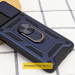 Ударопрочный чехол Camshield Serge Ring for Magnet для Xiaomi Poco X4 Pro 5G Синий - миниатюра 2