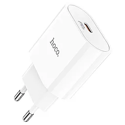 Сетевое зарядное устройство Hoco C94A Metro 20w PD USB-C fast charger white - фото Сетевое зарядное устройство Hoco C94A Metro 20w PD USB-C fast charger white