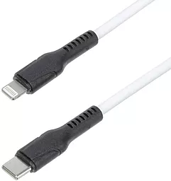 Кабель Hoco DX21 Silicone USB Type-C - Lightning 20w 3a 1м PD сable White - фото Кабель Hoco DX21 Silicone USB Type-C - Lightning 20w 3a 1м PD сable White