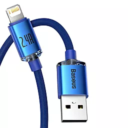 Кабель USB Baseus Crystal Shine Series 2.4A 1.2M Lightning Cable  Blue (CAJY000003) - миниатюра 3