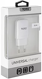 Мережевий зарядний пристрій TOTO TZV-43 Travel charger White - мініатюра 3