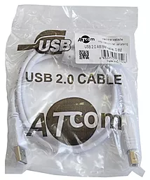 Кабель (шлейф) Atcom USB 2.0 AM/BM 3м Белый - миниатюра 4 Кабель (шлейф) Atcom USB 2.0 AM/BM 3м Белый - миниатюра 4