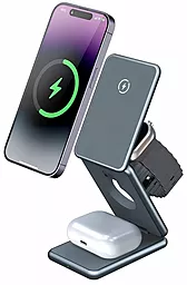 Беспроводная док-станция EasyLife Magnetic 3-in-1 15w wireless charger black - фото Беспроводная док-станция EasyLife Magnetic 3-in-1 15w wireless charger black