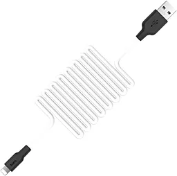 USB Кабель Hoco X21 Silicone Lightning Cable White - мініатюра 2