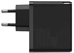 Сетевое зарядное устройство с быстрой зарядкой Baseus GaN2 Fast Charger 100W + 1.5M USB C-C Cable Black (TZCCGAN-L01) - миниатюра 2