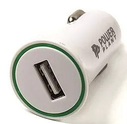 Автомобільний зарядний пристрій PowerPlant USB 12-24V 2.1A White