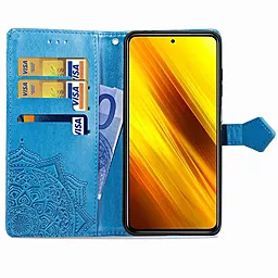 Кожаный чехол (книжка) Art Case с визитницей для Realme C11 (2021) / Синий - миниатюра 2